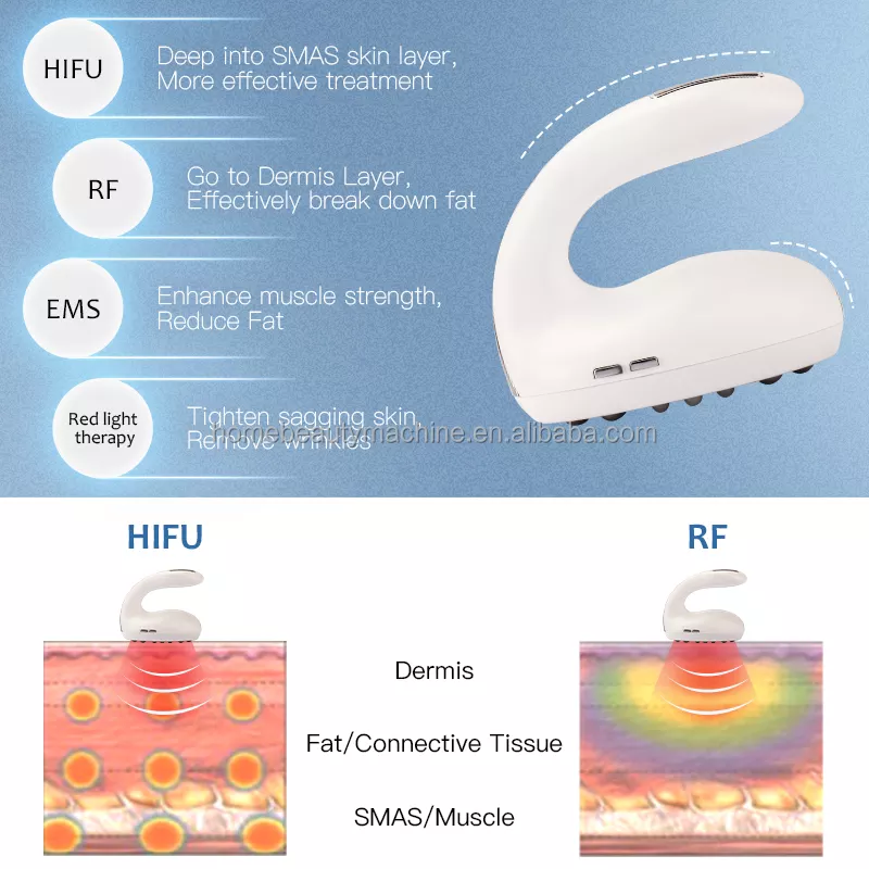 Мини 4 в 1 HIFU Rf 40к Машина для похудения Жиросжигающий прибор для похудения тела Новое оборудование для красоты