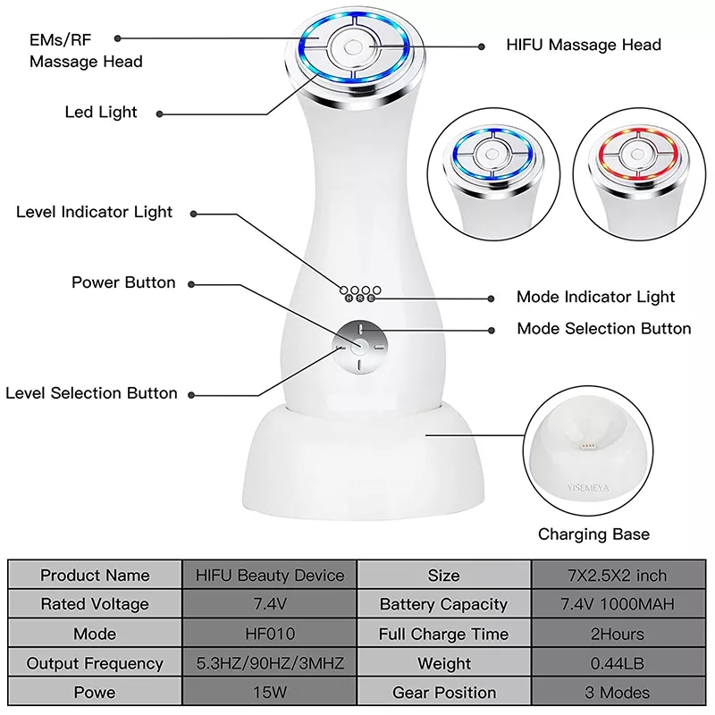 4 в 1 новый профессиональный прибор HIFU RF Red Light Therapy EMS против морщин RF оборудование
