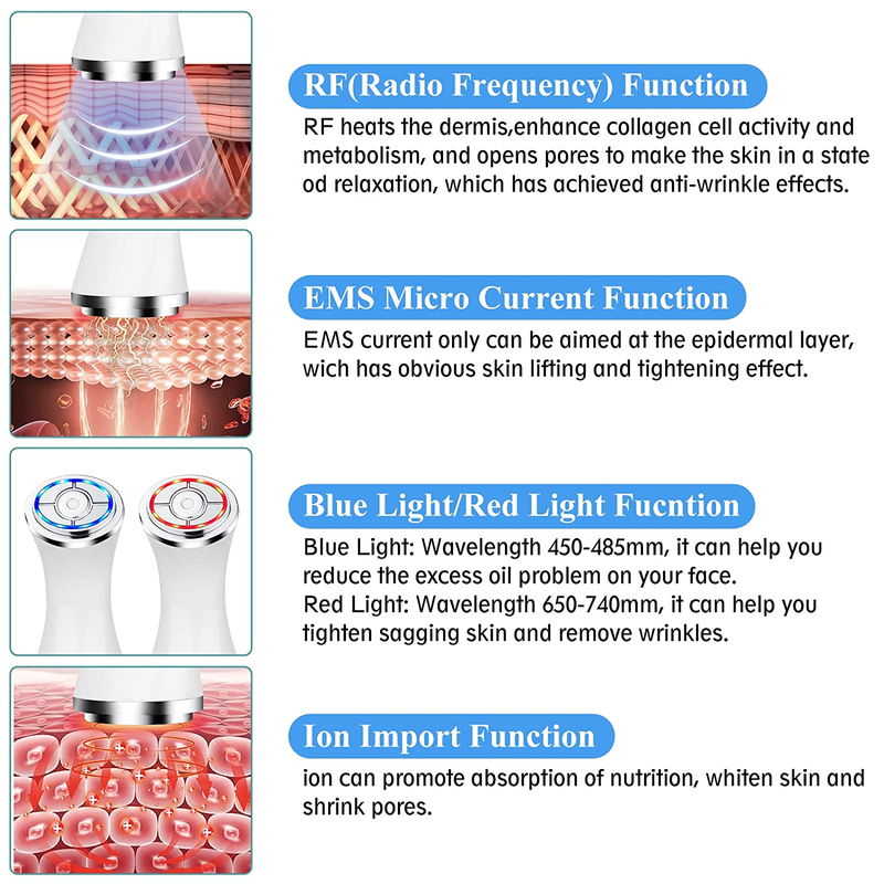 4 в 1 новый профессиональный прибор HIFU RF Red Light Therapy EMS против морщин RF оборудование